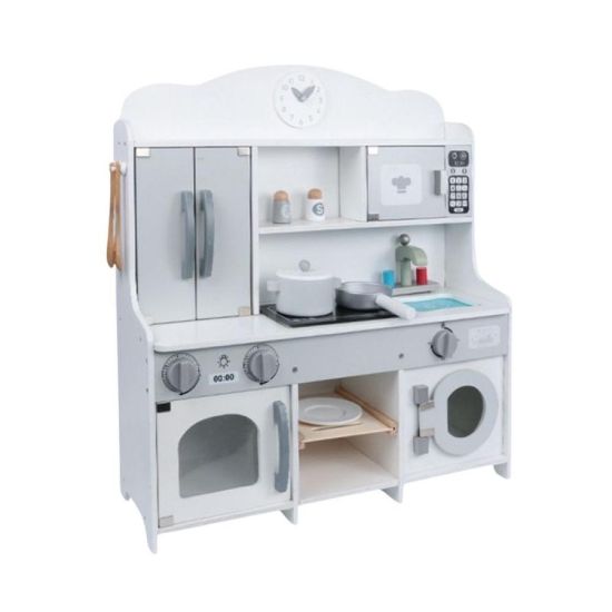 صورة مطبخ لعب خشبي أنيق للأطفال